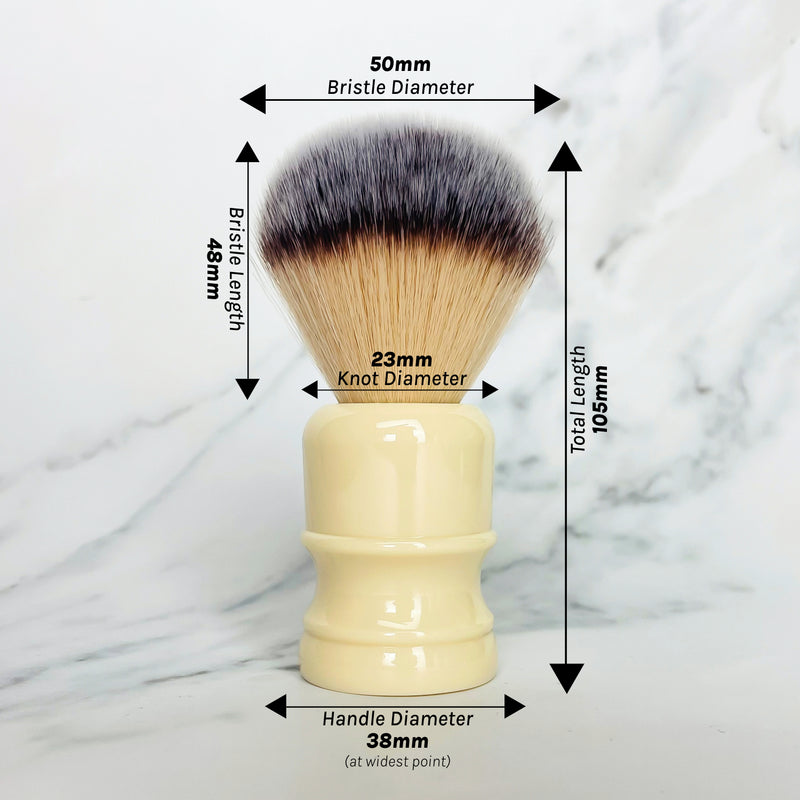 Executive Shaving Medium Synthetic Shaving Brush with Cream Handle