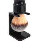 Universal Shaving Brush Stand in Black with Brush