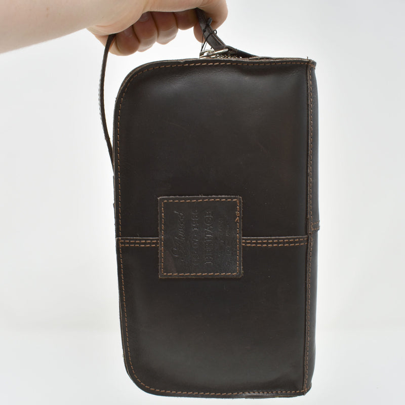 Ashwood Leather Kingsbury Brown Wash Bag