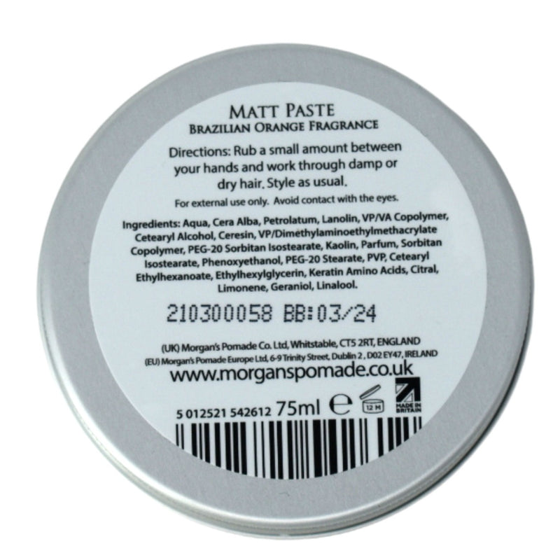 Morgan's Matt Paste Hair Styling Cream 75ml
