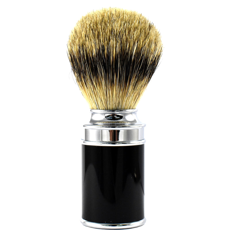 MÜHLE Traditional Synthetic Shaving Brush with Black Handle