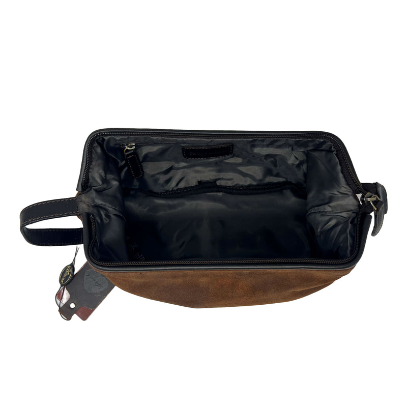 Ashwood Leather Oxford Frogmouth Wash Bag