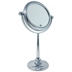 Famego 7x Magnification Small Chrome Pedestal Mirror Magnified
