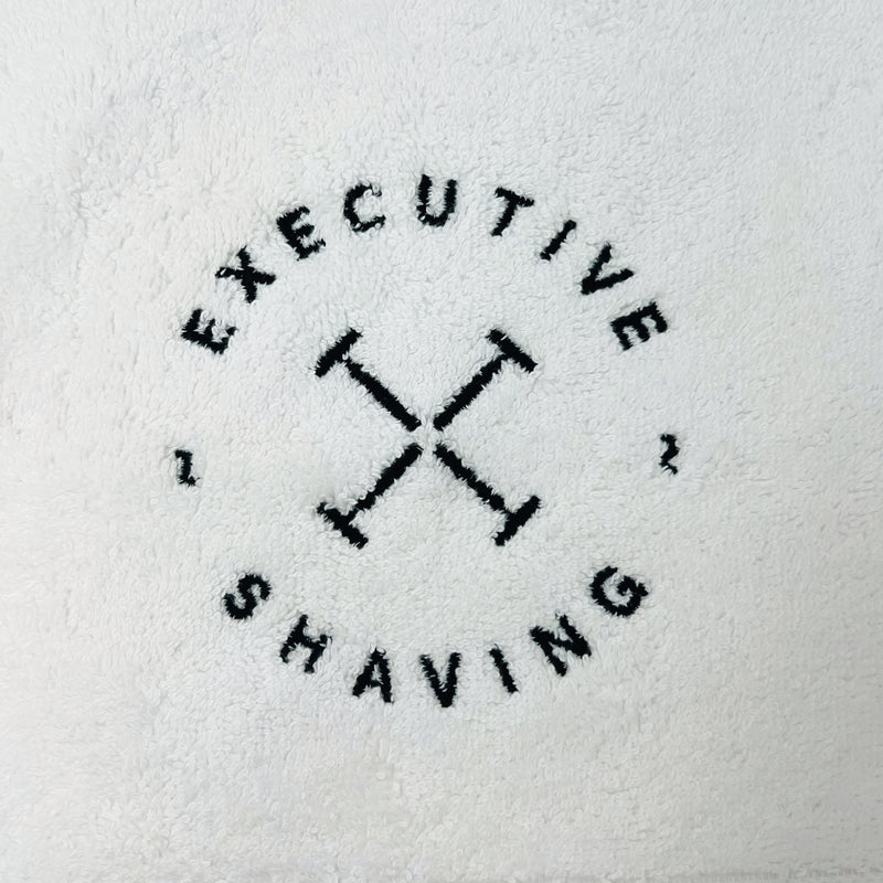 Executive Shaving Shaving Towel Close Up of Logo