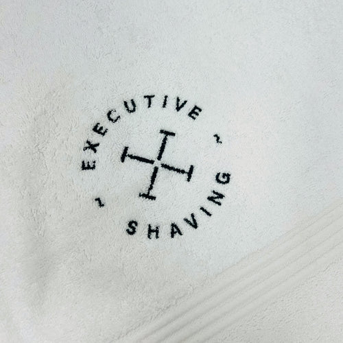 Executive Shaving Luxury Shaving Towel Logo Details