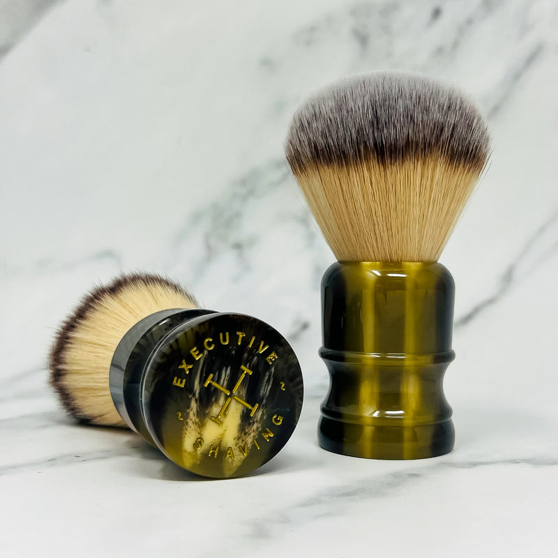 Execuitve Shaving Large Jock Synthetic Shaving Brush with Two Tone Handle