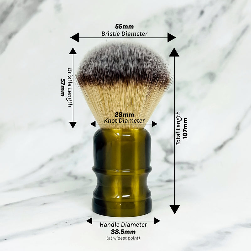 Executive Shaving Large Synthetic Shaving Brush with Two Tone Handle
