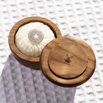 MÜHLE Sandalwood Shaving Soap in Wooden Bowl with Towel