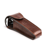 MÜHLE Brown Leather Safety Razor Travel Pouch with Razor