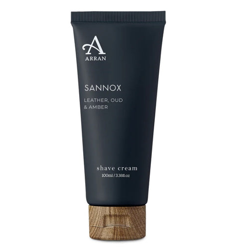 Arran Sannox Leather, Amber & Oud Shave Cream 100ml