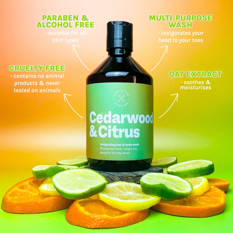 Executive Shaving Cedarwood & Citrus Hair & Body Wash Benefits