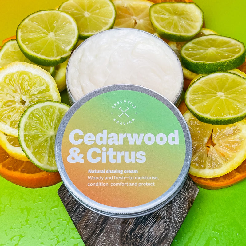 Executive Shaving Cedarwood & Citrus Shaving Cream Botanicals