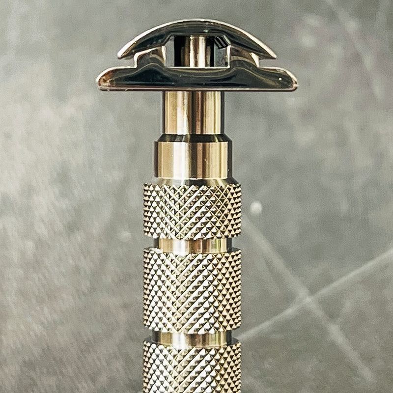 Executive Shaving Outlaw Stainless Steel Double Edge Safety Razor Side View