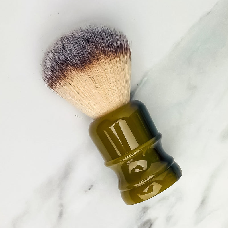 Medium Jock Synthetic Shaving Brush with Horn Handle