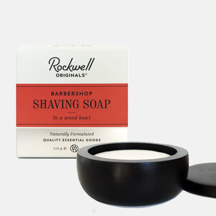 Rockwell Razors Barbershop Shaving Soap in Wooden Bowl