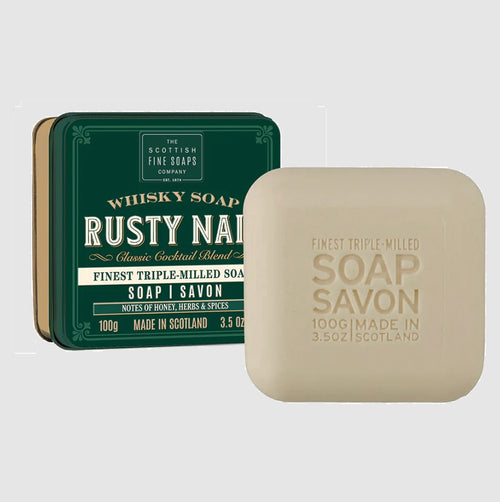 Scottish Fine Soaps Rusty Nail Soap in a Tin Unboxed