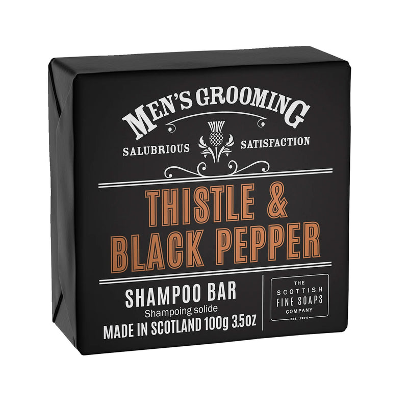 Scottish Fine Soaps Thistle & Black Pepper Shampoo Bar 100g