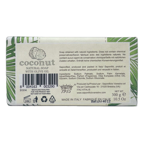 Saponificio Varesino Coconut Moisturising Soap with Olive Oil Ingredients