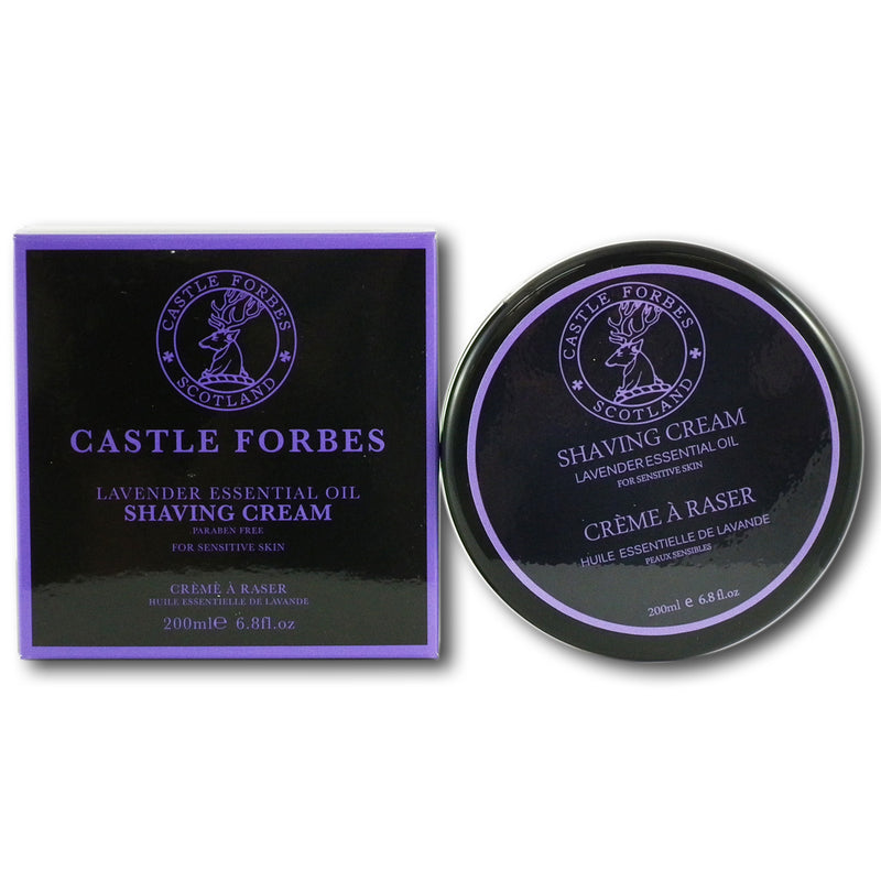 Castle Forbes Lavender Essential Oil Shaving Cream with Box