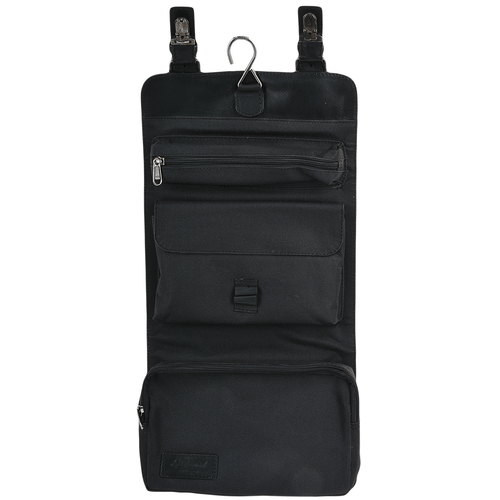 Ashwood Leather Military Style Wash Bag in Black