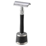 Feather WS-D2S Stainless Steel & Wood Closed Comb Safety Razor & Stand
