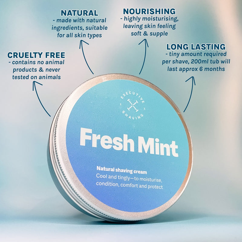 Executive Shaving Fresh Mint Shaving Cream Features