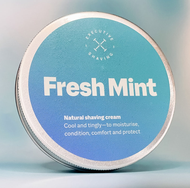 Executive Shaving Fresh Mint Natural Shaving Cream Top