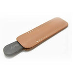 Klhip Natural Stone Nail File with Tan Leather Case