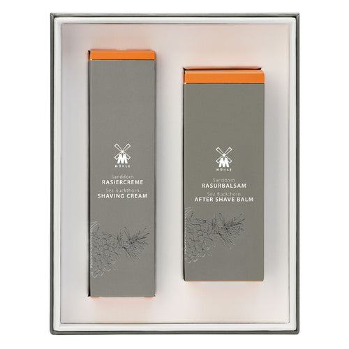 MÜHLE Sea Buckthorn Shaving Cream & After Shave Balm Set in Box