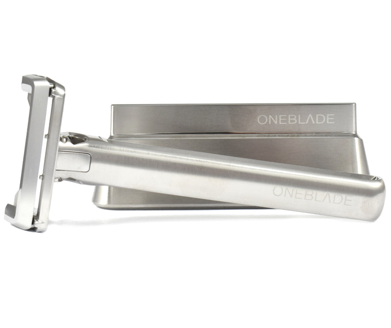 OneBlade Genesis Stainless Steel Single Edge Razor & Stand