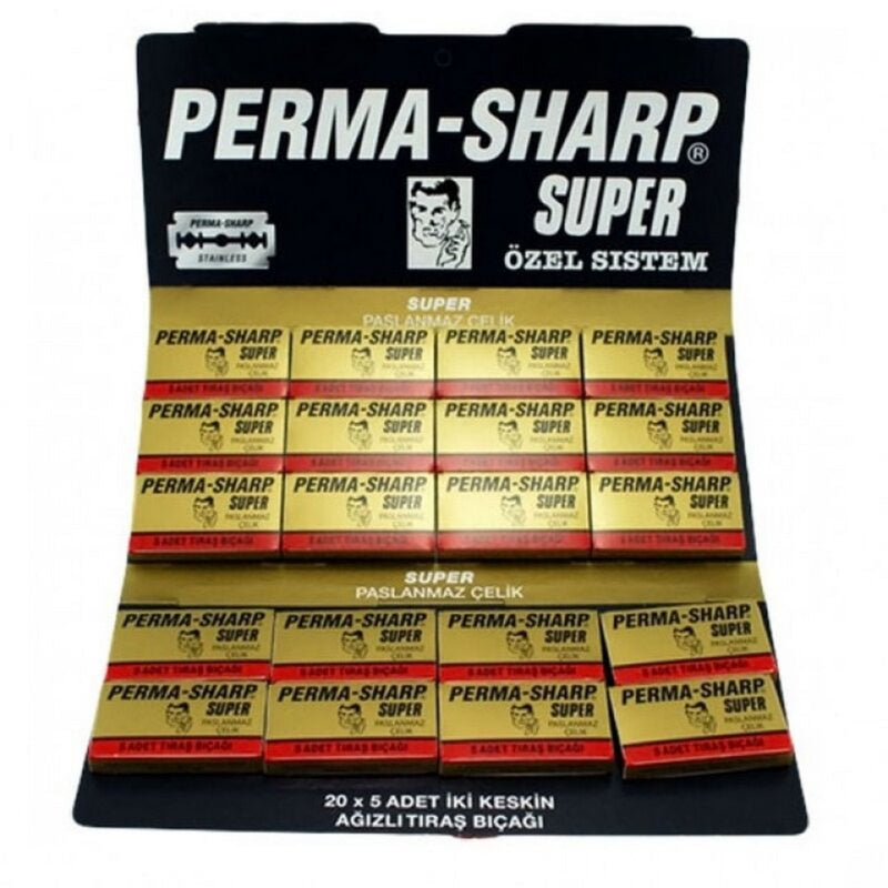 Gillette Perma-Sharp Safety Razor Blades Trade Pack x 100