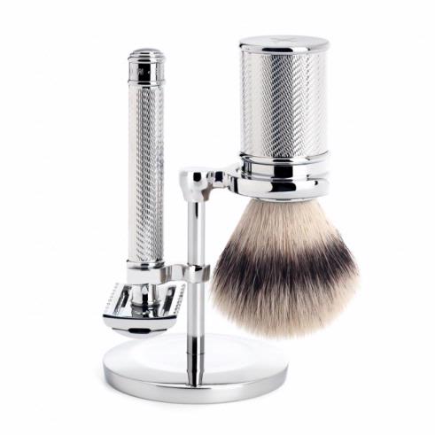 MÜHLE R41 Safety Razor & Synthetic Shaving Brush Set
