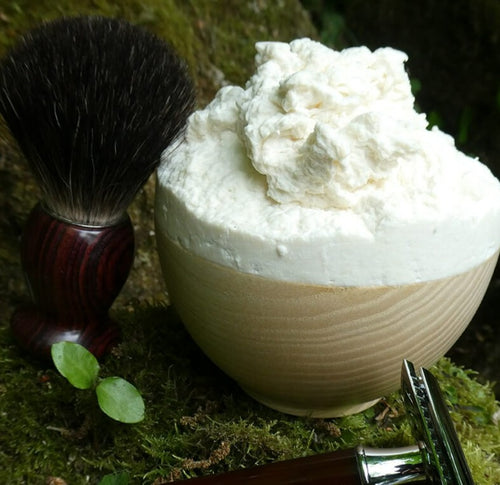 Martin de Candre Fougère Shaving Soap in Wooden Bowl with Brush