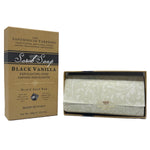 Varesino Black Vanilla Exfoliating Soap Bar in Box