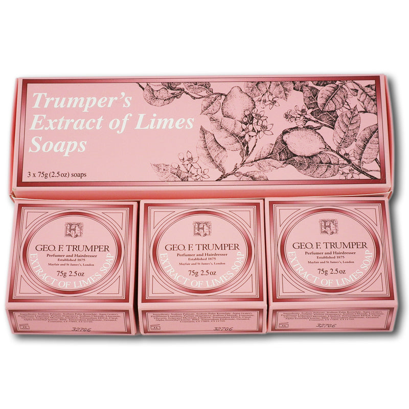 Geo F Trumper Extract of Limes Hand Soap 3 x 75g